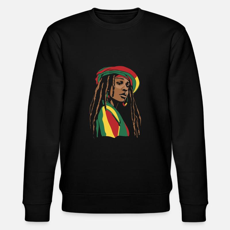 Dreadlocks de cheveux Rasta Dreads - Sweat bio CHANGER Stanley/Stella Unisexe - noir
