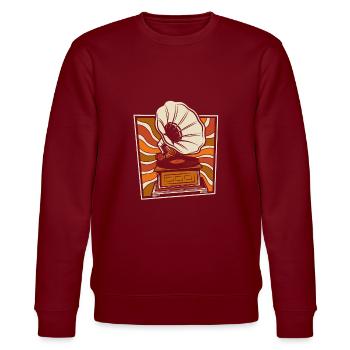 Collectionneur de disques vinyles - Sweat bio CHANGER Stanley/Stella Unisexe - bordeaux - Devant - Nik (191cm) & Marisol (170cm)
