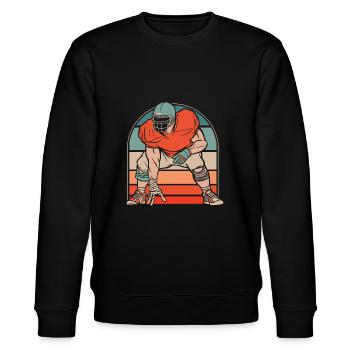 American Football - Stanley/Stella Unisex Bio-Sweatshirt CHANGER  - Schwarz - Vorne - Nik (191cm) & Marisol (170cm)