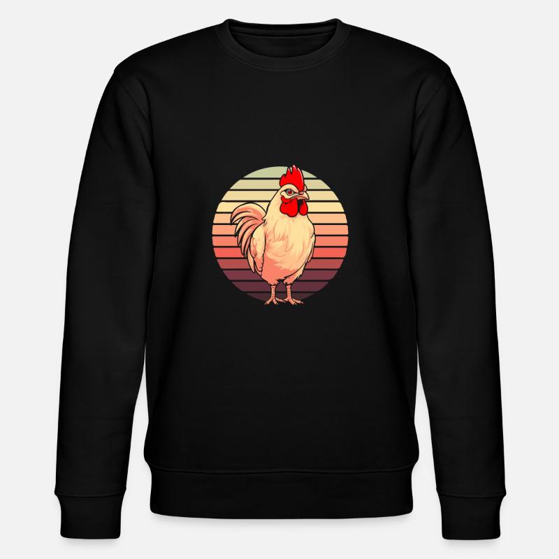 Huhn Henne - Stanley/Stella Unisex Bio-Sweatshirt CHANGER  - Schwarz