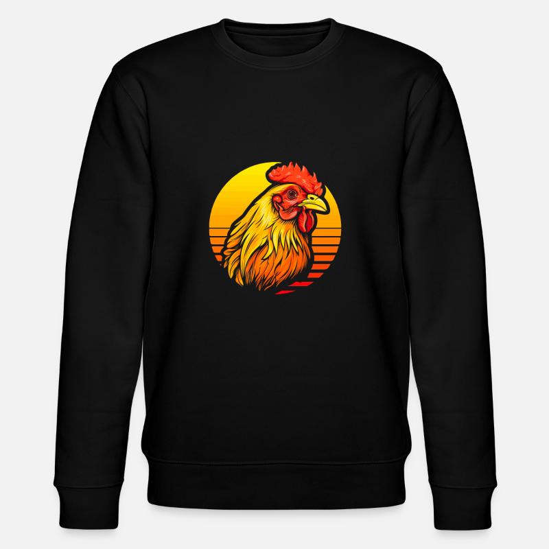 Huhn Henne - Stanley/Stella Unisex Bio-Sweatshirt CHANGER  - Schwarz