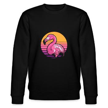 Flamingo - Stanley/Stella Unisex Bio-Sweatshirt CHANGER  - Schwarz - Vorne - Nik (191cm) & Marisol (170cm)