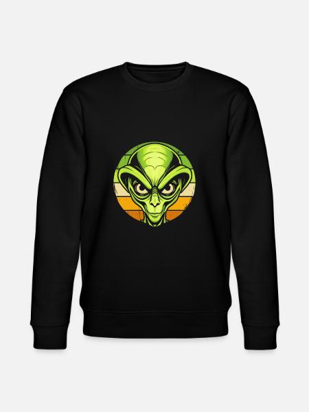 Alien Außerirdischer - Stanley/Stella Unisex Bio-Sweatshirt CHANGER  - Schwarz