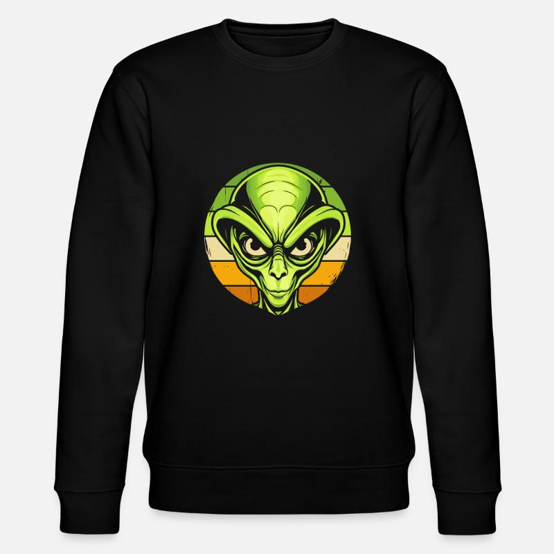 Alien Außerirdischer - Stanley/Stella Unisex Bio-Sweatshirt CHANGER  - Schwarz