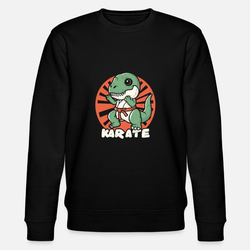Karate Dino - Stanley/Stella Unisex Bio-Sweatshirt CHANGER  - Schwarz