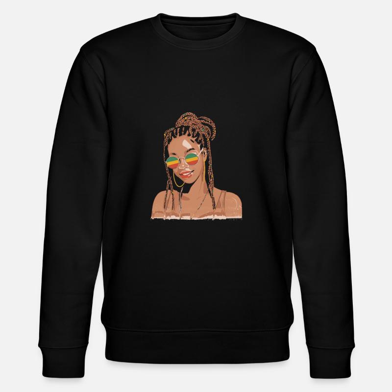 Rasta Haare Dreadlocks Dreads - Stanley/Stella Unisex Bio-Sweatshirt CHANGER  - Schwarz