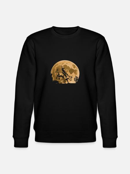 Rodeo Bull Riding Moon - Stanley/Stella CHANGER Unisex Organic Sweatshirt - black