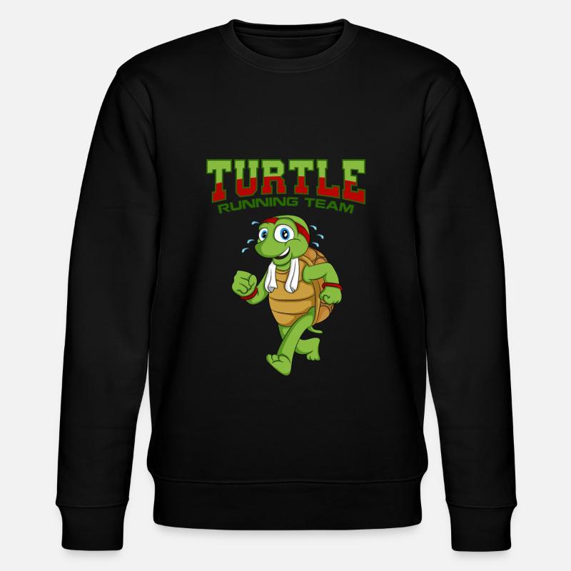 Turtle running team - Stanley/Stella CHANGER Unisex Organic Sweatshirt - black