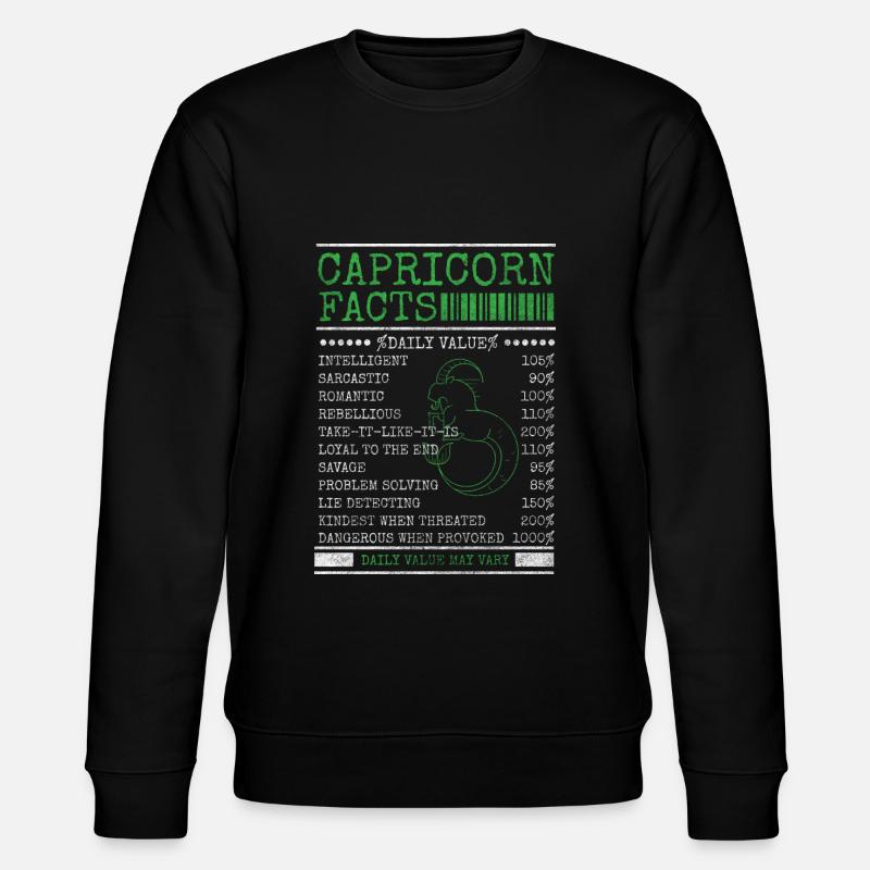 Capricorne Anniversaire - Sweat bio CHANGER Stanley/Stella Unisexe - noir