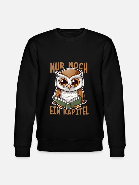 Buch Bücherwurm Eule Leseratte Lesen Bibliothek - Stanley/Stella Unisex Bio-Sweatshirt CHANGER - Schwarz