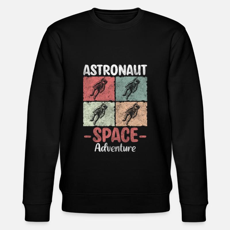 Astronaut Spaceship Star Cosmos - Stanley/Stella CHANGER Unisex Organic Sweatshirt - black