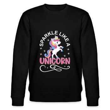 Paillettes comme une licorne - Sweat bio CHANGER Stanley/Stella Unisexe - noir - Devant - Nik (191cm) & Marisol (170cm)
