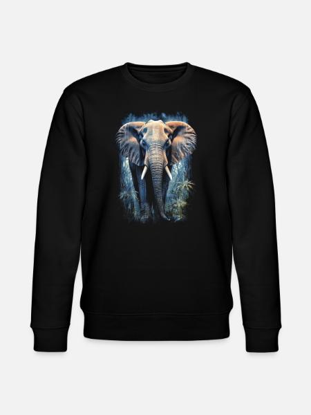 Elefant - Stanley/Stella Unisex Bio-Sweatshirt CHANGER  - Schwarz