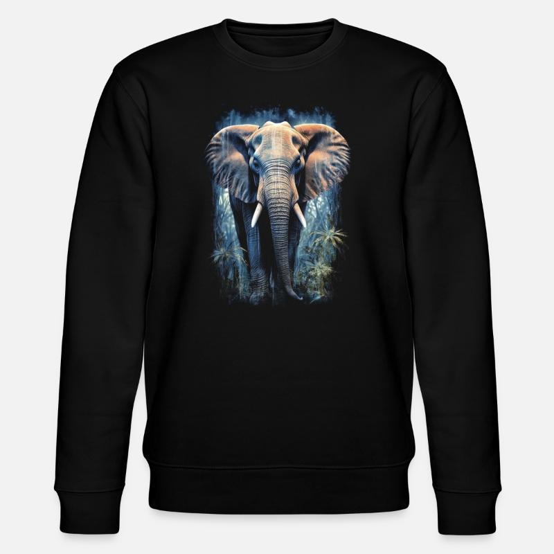 Elephant - Stanley/Stella CHANGER Unisex Organic Sweatshirt - black