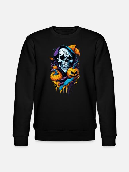 Halloween Skull - Stanley/Stella CHANGER Unisex Organic Sweatshirt - black