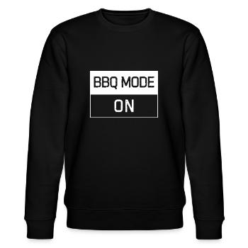 BBQ Mode – Rechteckiges Grill Design - Stanley/Stella Unisex Bio-Sweatshirt CHANGER  - Schwarz - Vorne - Nik (191cm) & Marisol (170cm)