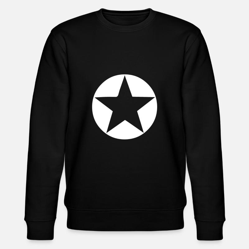 Circle star shape icon - Stanley/Stella CHANGER Unisex Organic Sweatshirt - black