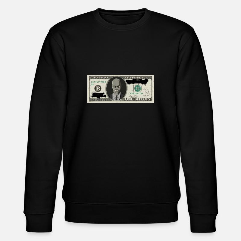 Bitcoin Crypto Dollar - Stanley/Stella Unisex Bio-Sweatshirt CHANGER  - Schwarz