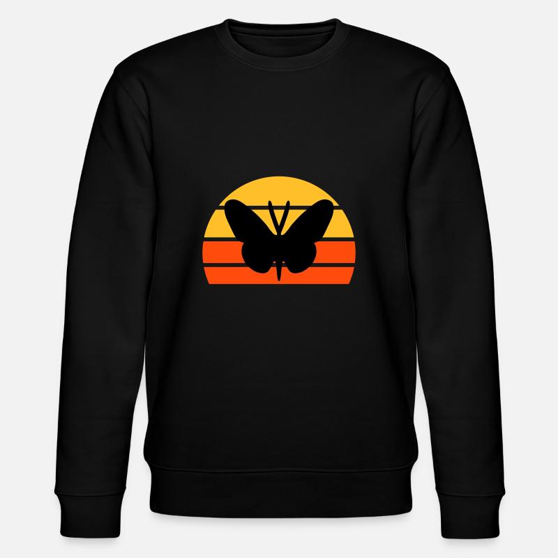 Papillon devant un demi-soleil - Sweat bio CHANGER Stanley/Stella Unisexe - noir