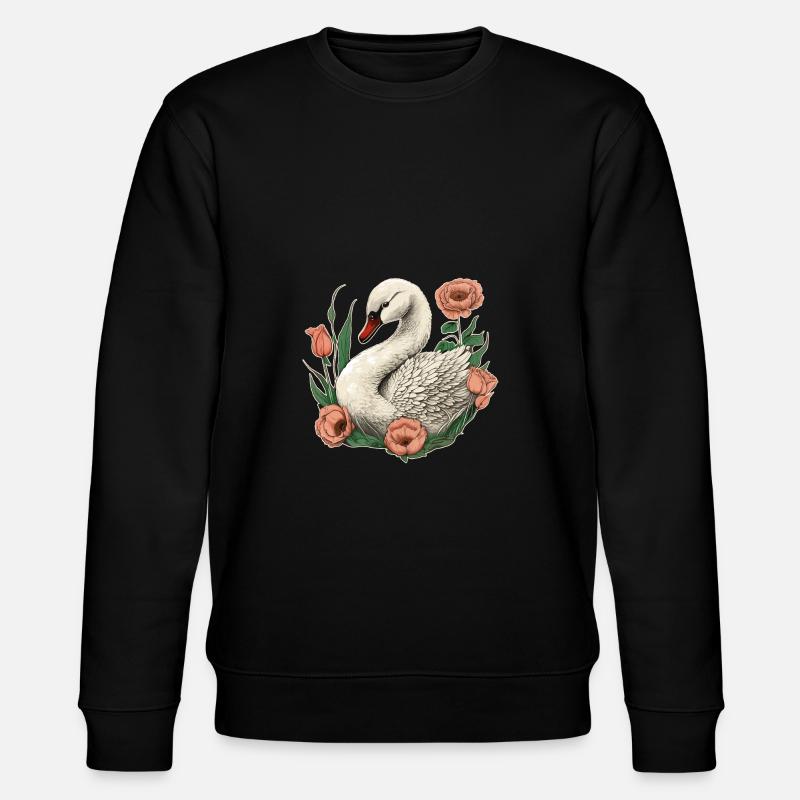 Schwan - Stanley/Stella Unisex Bio-Sweatshirt CHANGER  - Schwarz
