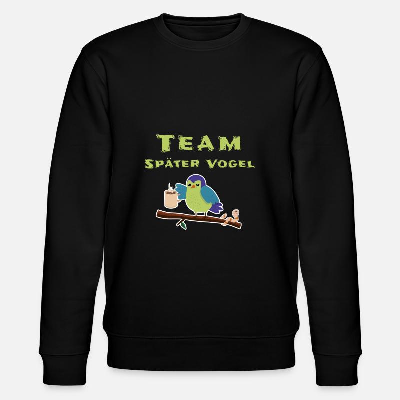 Morgenmuffel Schlafshirt - Stanley/Stella Unisex Bio-Sweatshirt CHANGER  - Schwarz