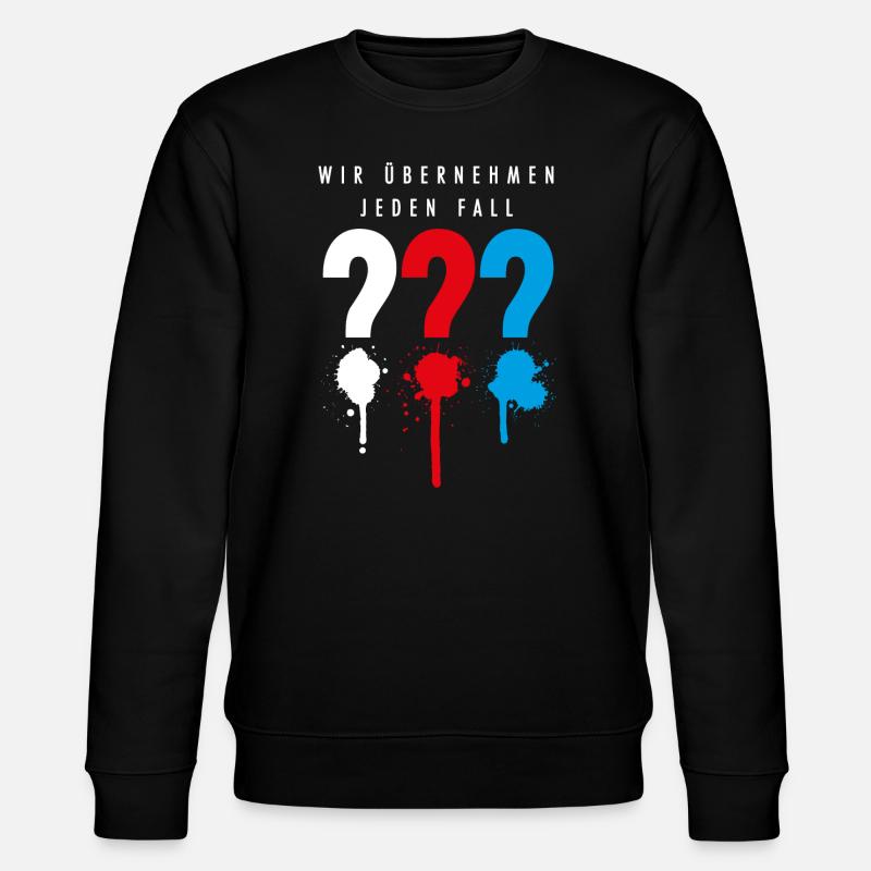 Die Drei ??? Wir übernehmen jeden Fall - Stanley/Stella Unisex Bio-Sweatshirt CHANGER - Schwarz