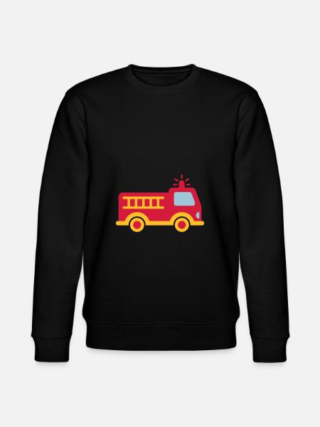 Feuerwehrauto mit Leiter - Stanley/Stella Unisex Bio-Sweatshirt CHANGER - Schwarz