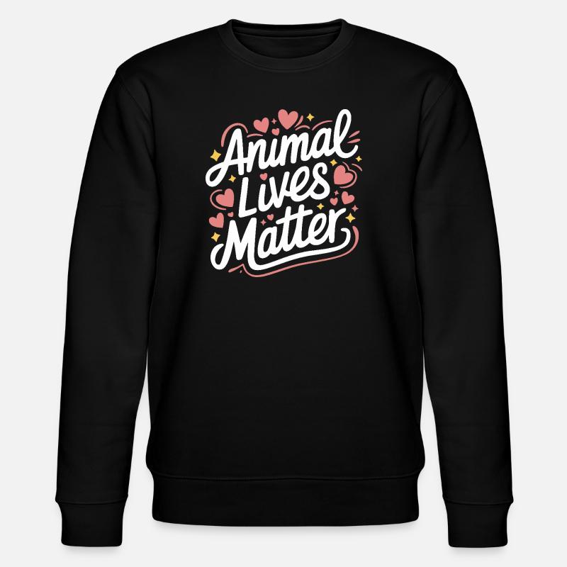 Vegetarisch Vegan Veggie Vegetarier - Stanley/Stella Unisex Bio-Sweatshirt CHANGER  - Schwarz