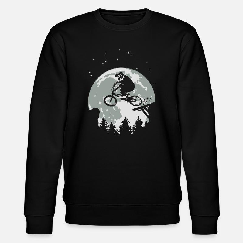 Full moon and BMX flex - Stanley/Stella CHANGER Unisex Organic Sweatshirt - black