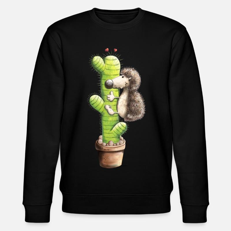Hérisson et cactus - Sweat bio CHANGER Stanley/Stella Unisexe - noir