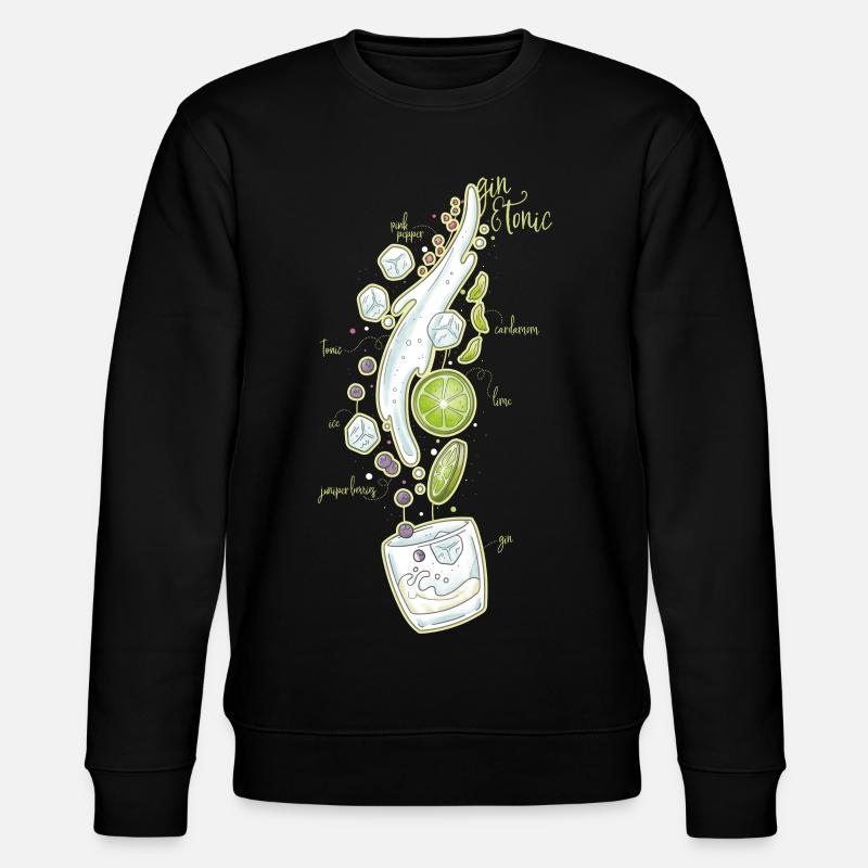 Gin and Tonic - Stanley/Stella Unisex Bio-Sweatshirt CHANGER  - Schwarz