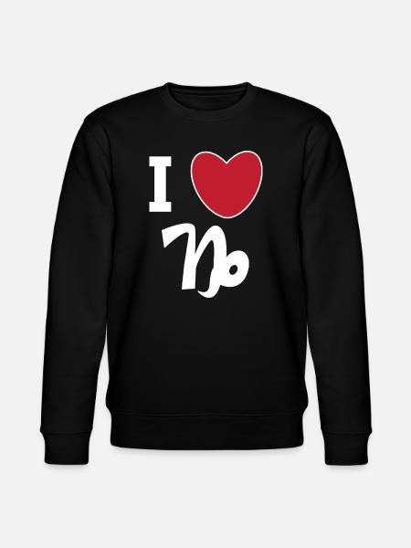 Steinbock Herz Statement Astrologie Aberglaube - Stanley/Stella Unisex Bio-Sweatshirt CHANGER  - Schwarz