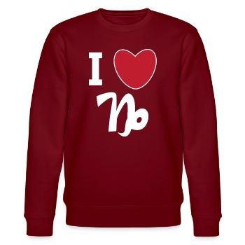 Capricorne Heart Statement Astrologie Superstition - Sweat bio CHANGER Stanley/Stella Unisexe - bordeaux - Devant - Nik (191cm) & Marisol (170cm)