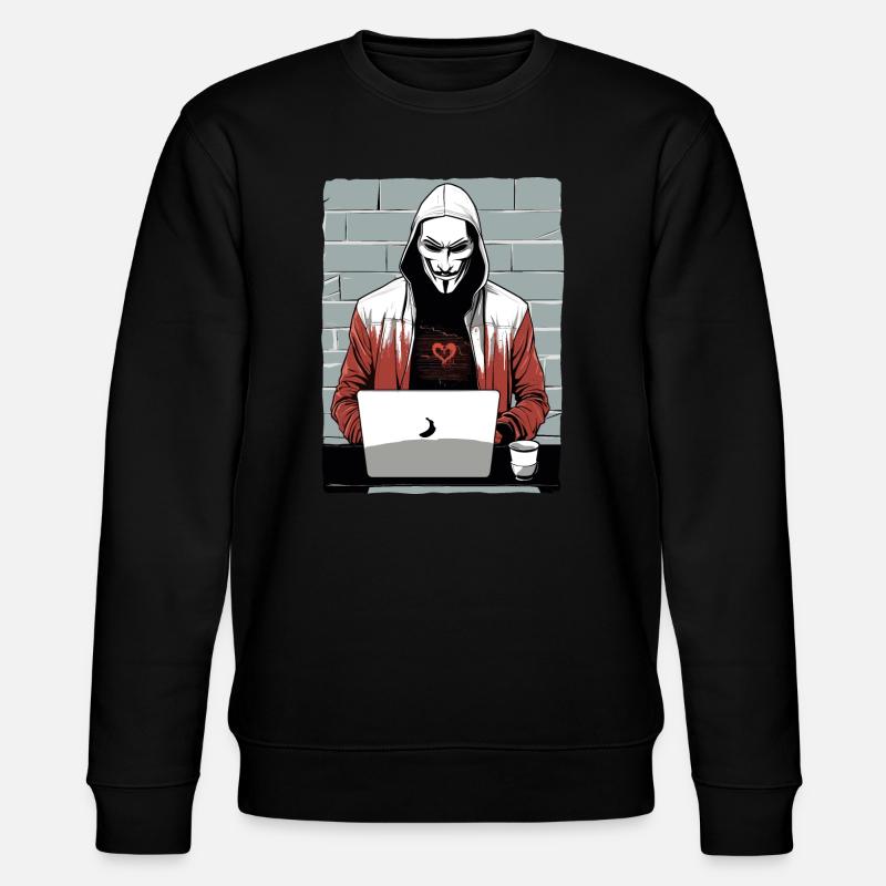 Anonymous Hacker - Stanley/Stella CHANGER Unisex Organic Sweatshirt - black