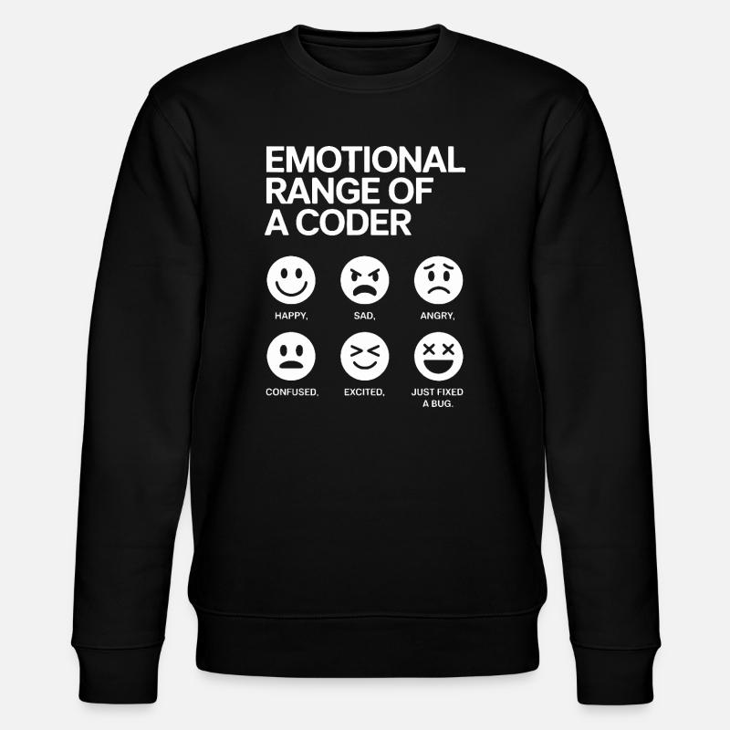 Emotionale Bandbreite eines Programmierers - Stanley/Stella Unisex Bio-Sweatshirt CHANGER - Schwarz