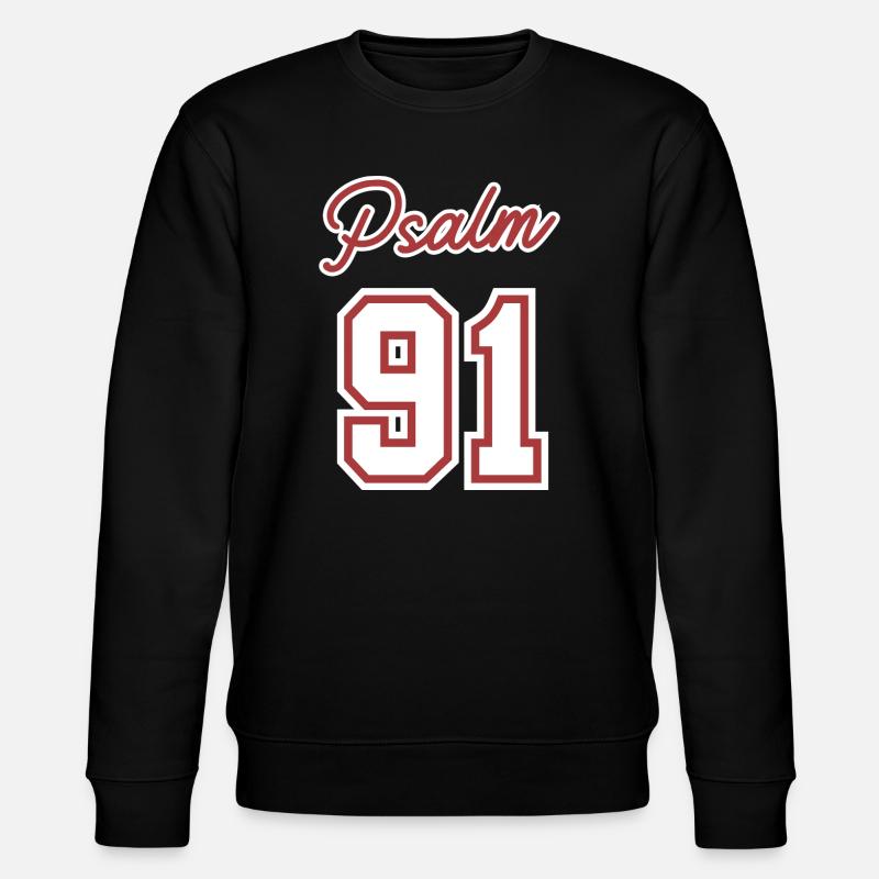 Psalm 91 Bibelvers. - Stanley/Stella Unisex Bio-Sweatshirt CHANGER  - Schwarz