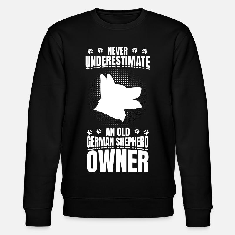Old German Shepherd Owner - Stanley/Stella CHANGER Unisex Organic Sweatshirt - black