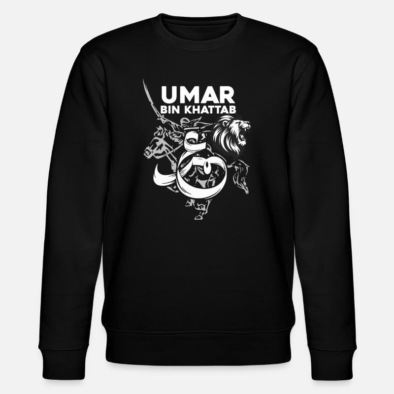 Umar Bin Khattab Inspirational tshirt - Stanley/Stella CHANGER Unisex Organic Sweatshirt - black