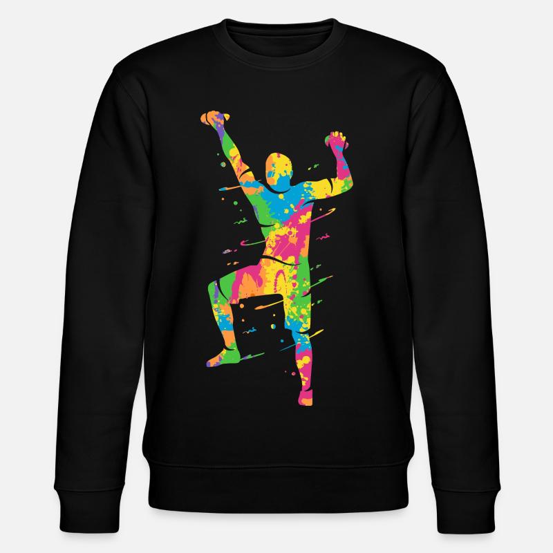 Klettern Berge bunt Kletterer Bouldern - Stanley/Stella Unisex Bio-Sweatshirt CHANGER  - Schwarz
