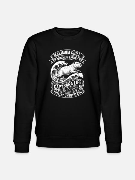Capybara Life – Maximum Chill - Stanley/Stella CHANGER Unisex Organic Sweatshirt - black