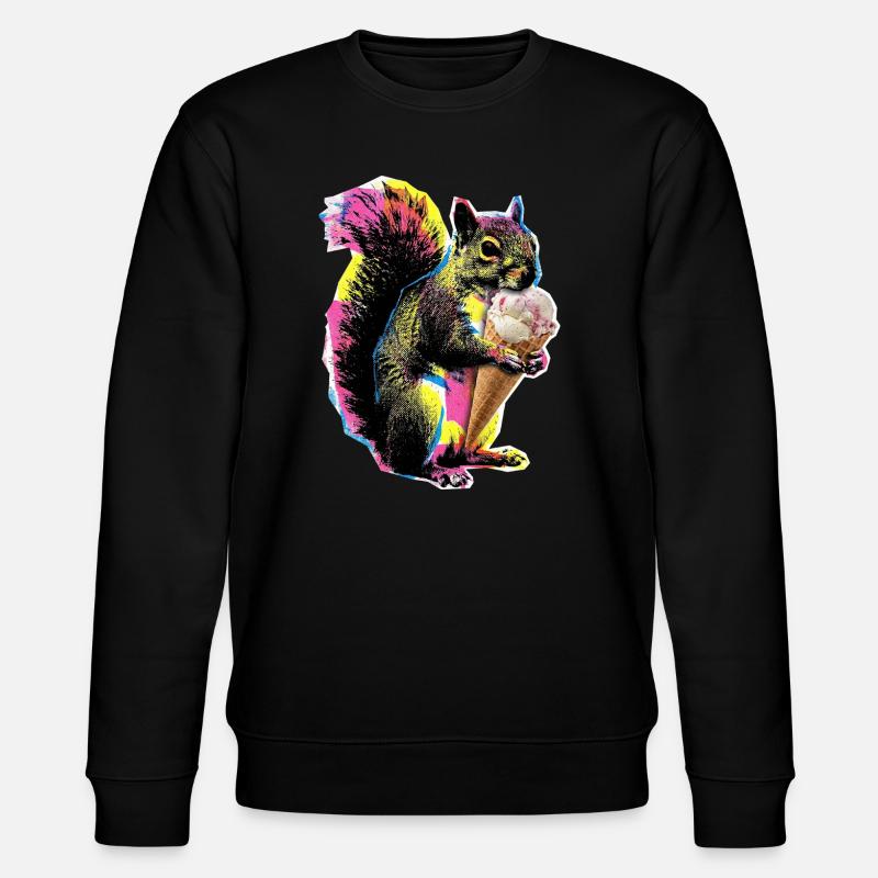 Eichhörnchen Eis - Stanley/Stella Unisex Bio-Sweatshirt CHANGER  - Schwarz