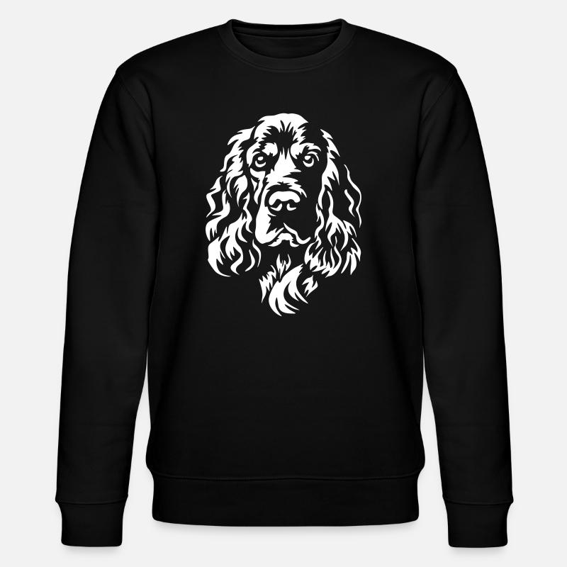 Englischer Cocker Spaniel Kopf "Black Edition" - Stanley/Stella Unisex Bio-Sweatshirt CHANGER - Schwarz