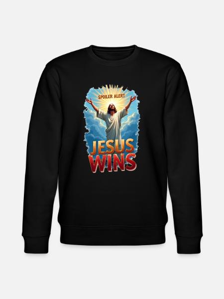 Spoiler Alert: Jesus Wins - Stanley/Stella CHANGER Unisex Organic Sweatshirt - black