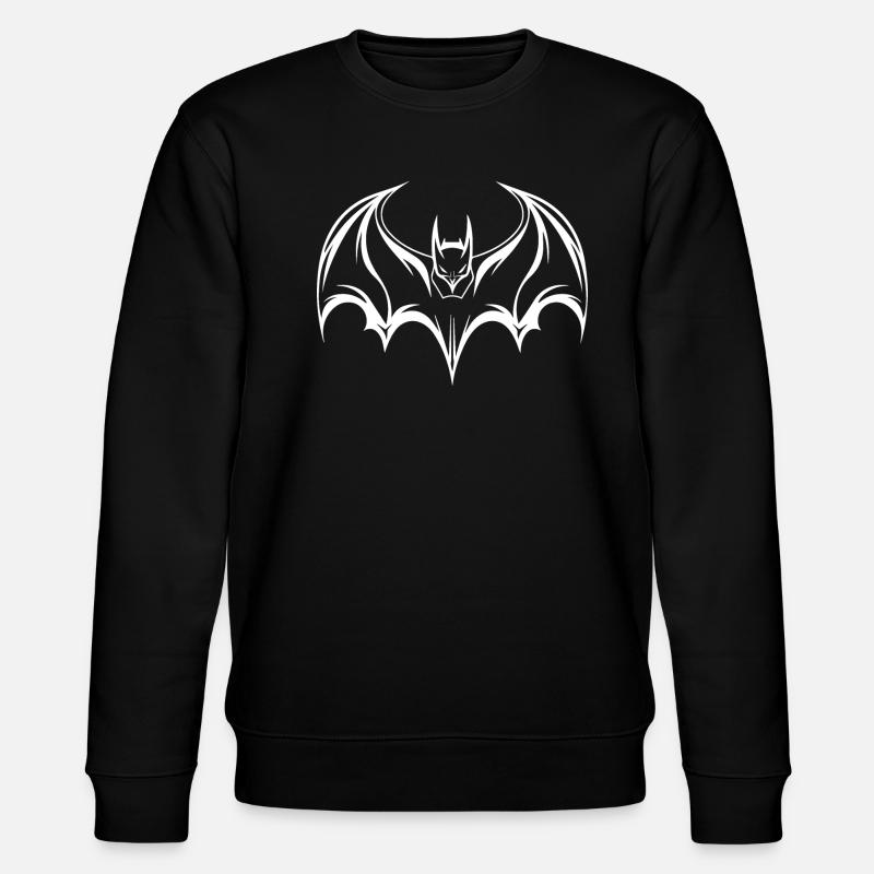Fledermaus - Stanley/Stella Unisex Bio-Sweatshirt CHANGER  - Schwarz