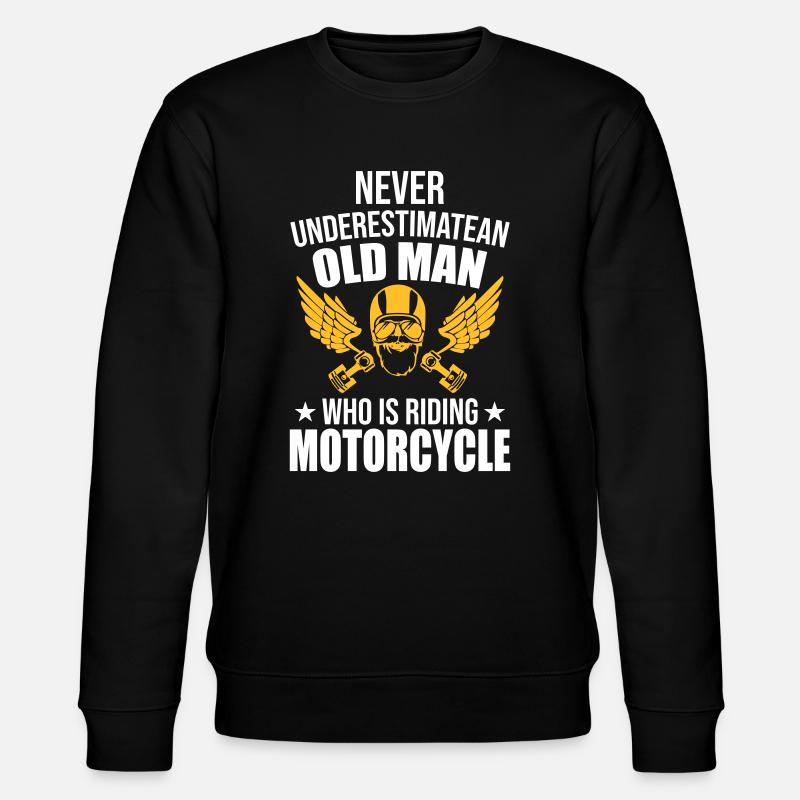 vieux hommes moto - Sweat bio CHANGER Stanley/Stella Unisexe - noir
