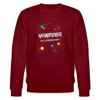 Nachhilfelehrer Aus Leidenschaft Lehrer Nachhilfe - Stanley/Stella Unisex Bio-Sweatshirt CHANGER  - Burgunderrot - Vorne - Nik (191cm) & Marisol (170cm)