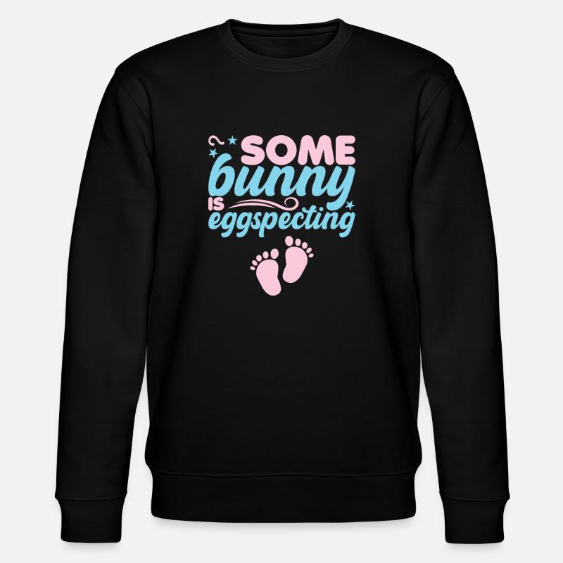 Easter Pregnancy Anouncement Easter Eggs - Stanley/Stella CHANGER Unisex Organic Sweatshirt - black