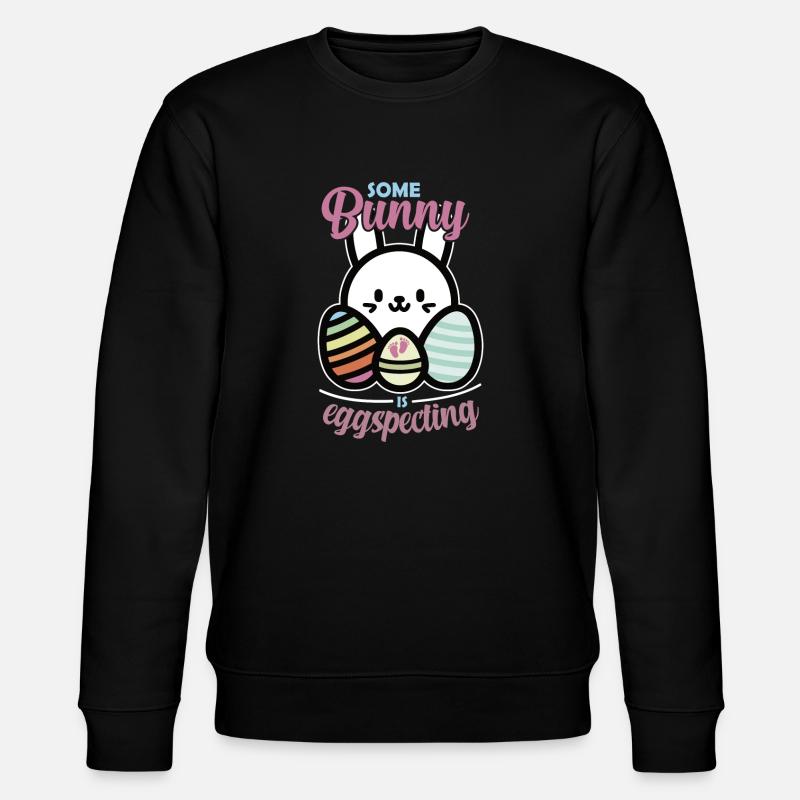 Easter Pregnancy Anouncement Easter Eggs - Stanley/Stella CHANGER Unisex Organic Sweatshirt - black