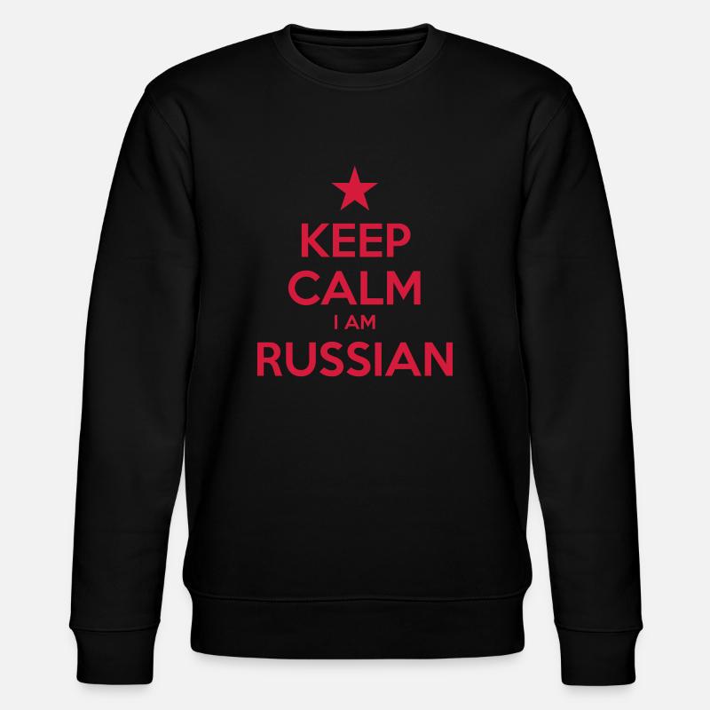 KEEP CALM I AM RUSSIAN - Stanley/Stella Unisex Bio-Sweatshirt CHANGER  - Schwarz