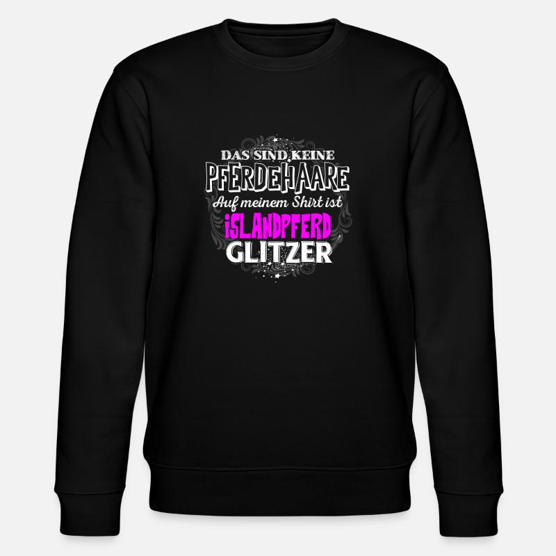 ISLANDPFERD - Glitzer - Stanley/Stella Unisex Bio-Sweatshirt CHANGER  - Schwarz